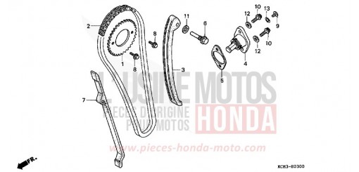 CAM CHAIN/TENSIONER XLR125RW de 1998